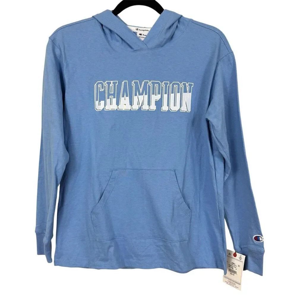 Champion Cotton Logo Pullover Hoodie - Size XS